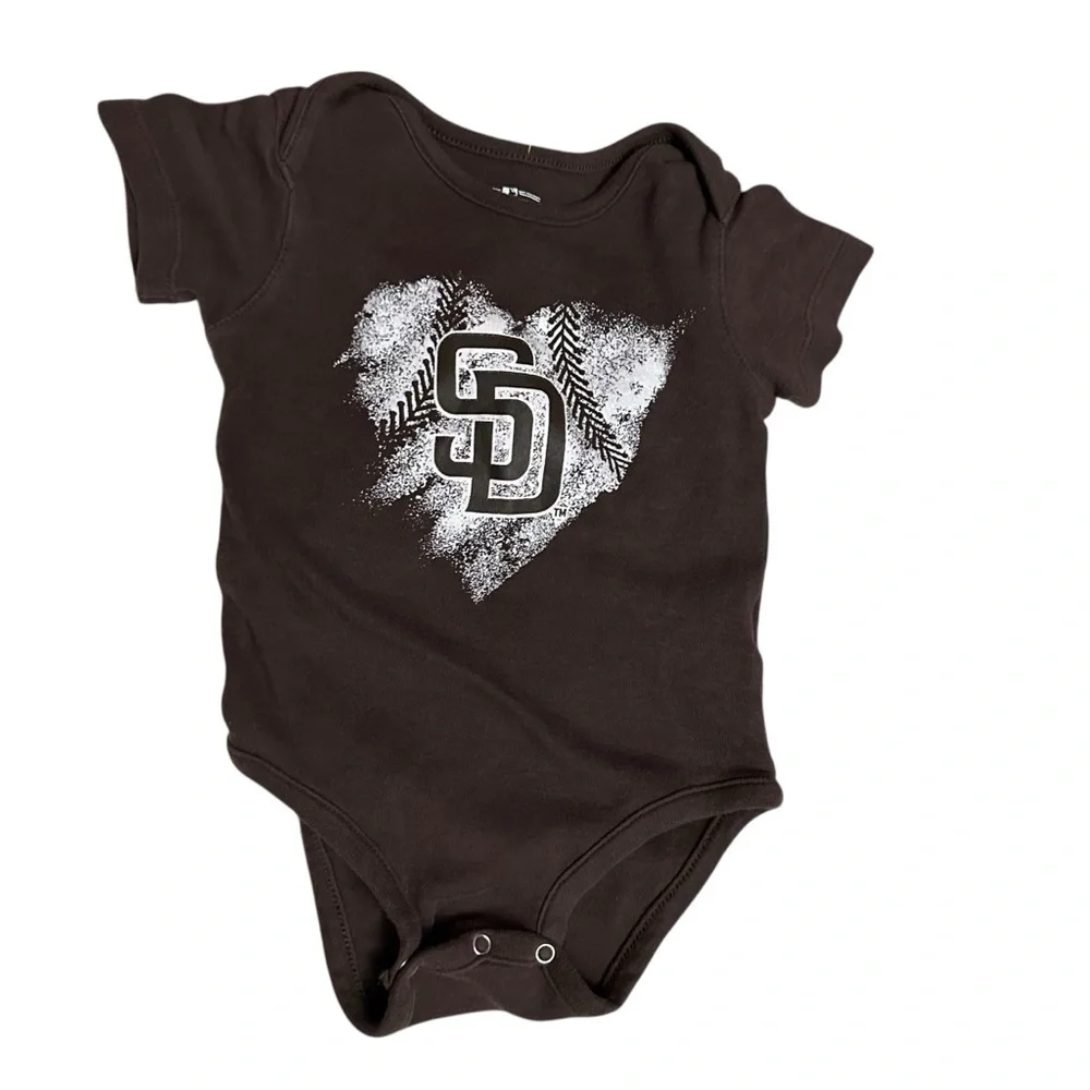 Genuine Merchandise Dark Brown Baby Onesie